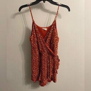 Altar'd State Rust Floral Romper